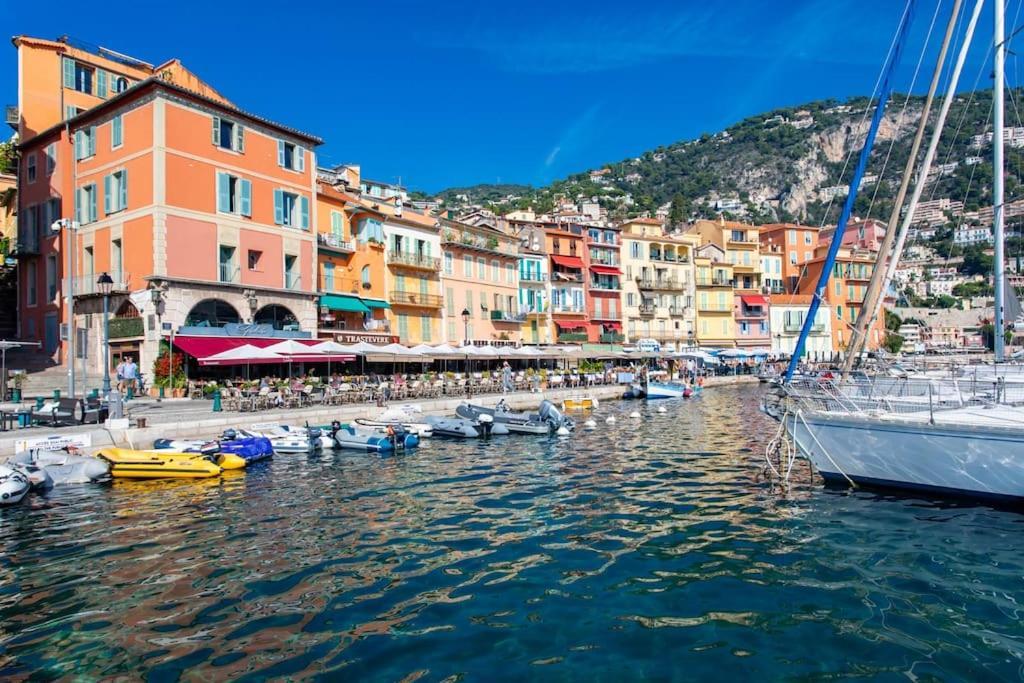 #40 Bright Sea View Suite For 6 2Mins Walk Port & Sea Villefranche-sur-Mer Eksteriør bilde