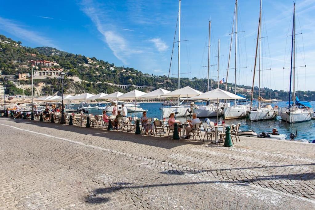 #40 Bright Sea View Suite For 6 2Mins Walk Port & Sea Villefranche-sur-Mer Eksteriør bilde