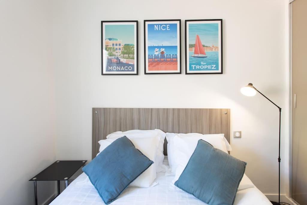 #40 Bright Sea View Suite For 6 2Mins Walk Port & Sea Villefranche-sur-Mer Eksteriør bilde