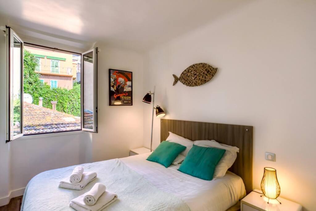 #40 Bright Sea View Suite For 6 2Mins Walk Port & Sea Villefranche-sur-Mer Eksteriør bilde